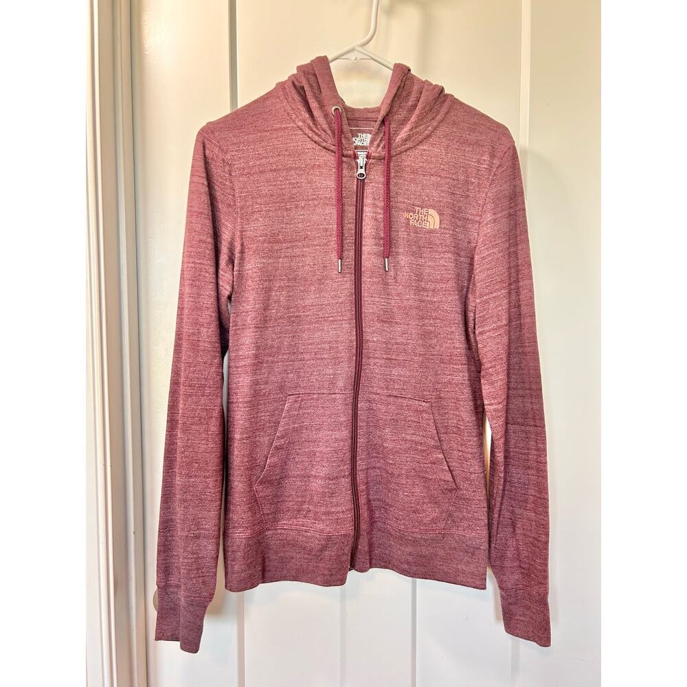 The North Face Women's Heathered Hooded Full Zip Sweatshirt Purple Size Medium